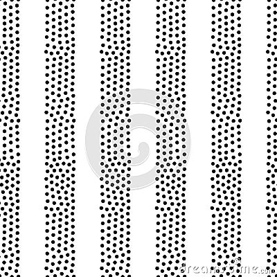 Vector geometric seamless pattern. Repeating abstract dots verti Vector Illustration