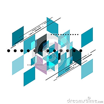 Vector geometric shear template abstract background Vector Illustration