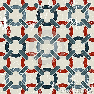 Vector geometric textile abstract seamless pattern, spotted fray Vector Illustration