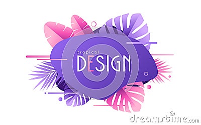 Vector geometric tropical background, decoration and presentation design, sale banner Vector Illustration