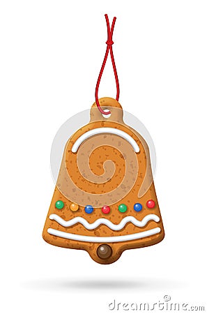 Christmas Gingerbread Icon Vector Illustration