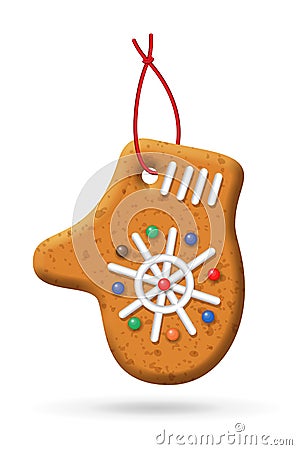 Christmas Gingerbread Icon Vector Illustration