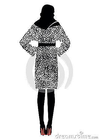 Vector girl female stockings fashion illustration Vector Illustration