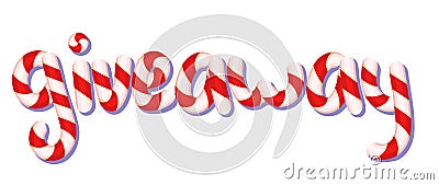 Vector Giveaway, candy cane letters Vector Illustration