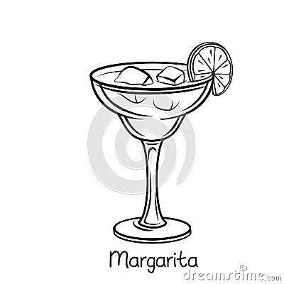 Glass of Margarita Vector Illustration