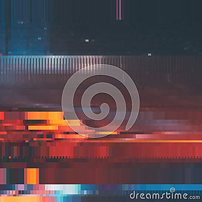 Vector glitch background. Digital image data distortion. Colorful abstract background for your designs. Vector Illustration
