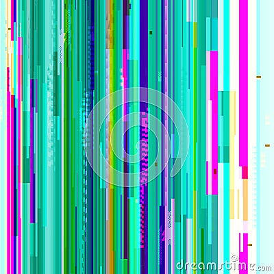Vector glitch background. Digital image data distortion. Corrupted image vector file. Colorful abstract glitch Vector Illustration