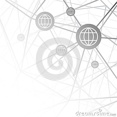 Vector global internet connection data, abstract digital network Vector Illustration