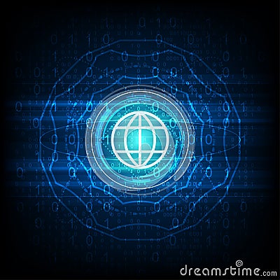 Vector global science technology computer, abstract digital telecoms background Vector Illustration