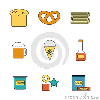 Vector gluten free or intolerance objects Vector Illustration