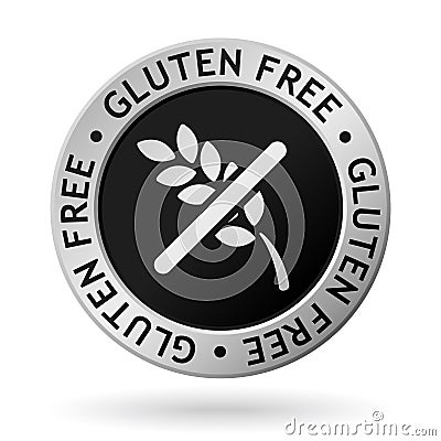 Vector gluten free silver medal Vector Illustration