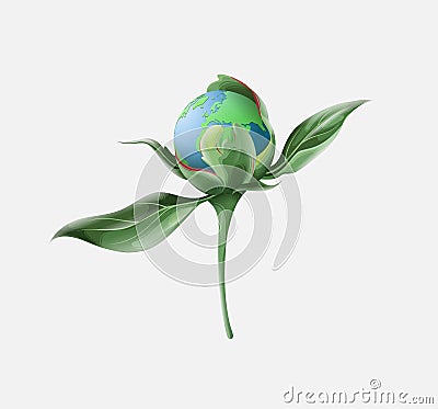 Vector go green save world Stock Photo