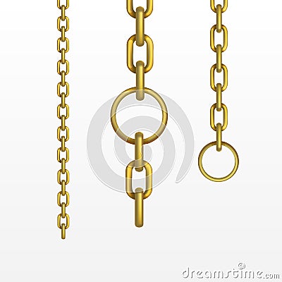 Vector Gold Chain Vector Illustration