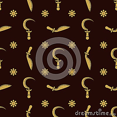 Vector cold steel arms pattern Vector Illustration