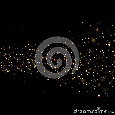 Vector gold glittering sparkle background Vector Illustration