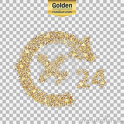 Vector gold icon Cartoon Illustration