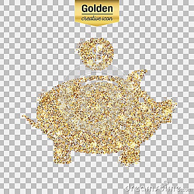Vector gold icon Cartoon Illustration