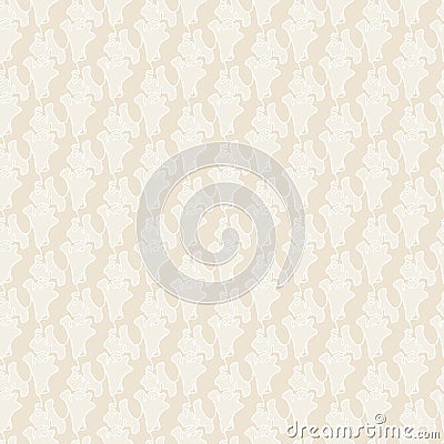 Vector Gold Overlapping Lizards Crawling on a Gold Background Seamless Repeat Pattern. Background for textiles, cards Vector Illustration