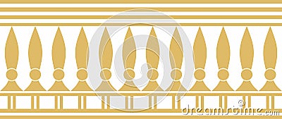 Vector gold seamless Egyptian ornament. Vector Illustration