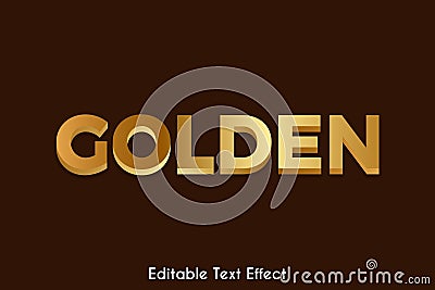 Vector gold text effect fount illustration, eps10 Vector Illustration