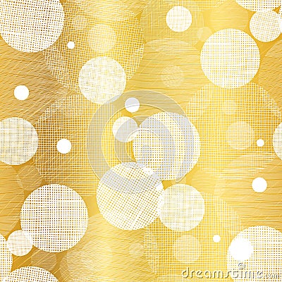 Vector Golden Abstract Swirls Seamless Pattern Background. Great for elegant gold texture fabric, cards, wedding Vector Illustration