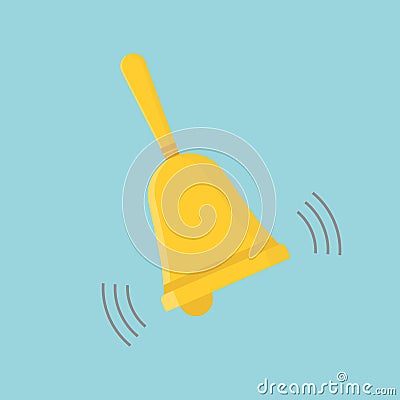 Vector of a golden bell Vector Illustration