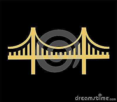 Vector Golden Gate Bridge Icon. Vector Illustration