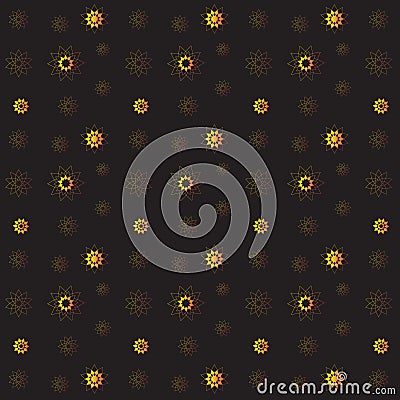 Vector golden rich floral seamless pattern on Vector Illustration