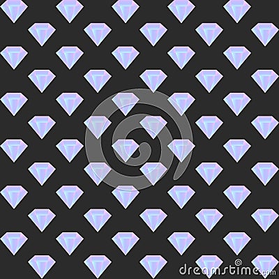 Vector gradient diamond seamless pattern on the dark background Vector Illustration