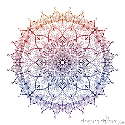 Vector gradient mandala. Colorful gradient mandala. Vector Illustration