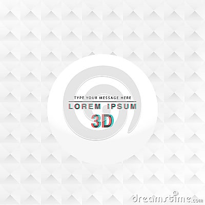 Vector gradient rounds poster with 3d effect. Vector Illustration
