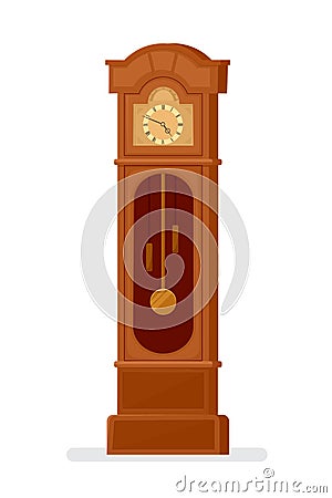 Vector grandfather clock Vector Illustration