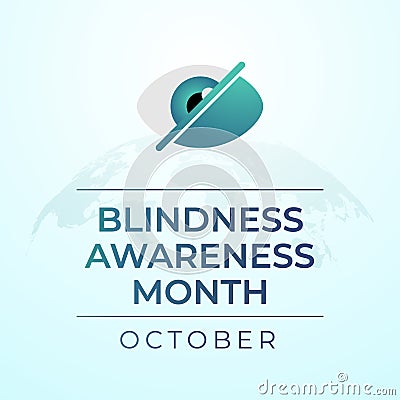 vector graphic of Blindness Awareness Month good for Blindness Awareness Month celebration. flat design. flyer design.flat Vector Illustration