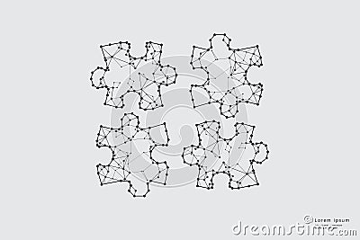 Vector graphic concept of Puzzle Vector Illustration