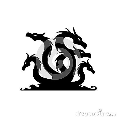 Vector Graphic of Monster Hydra Silhouette Vector Graphic Element Vector Illustration