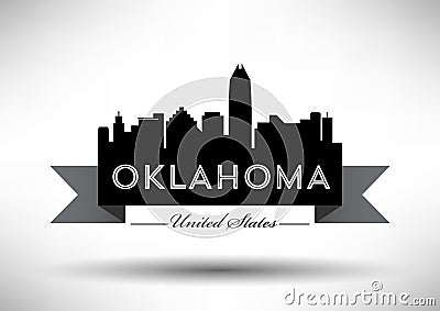 Vector Graphic Design of Oklahoma City Skyline Vector Illustration