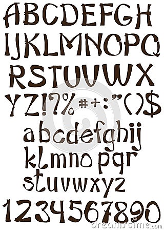 Vector graphic font set Vector Illustration