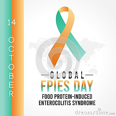 Vector graphic of global Food Protein-Induced Enterocolitis Syndrome day good for global Food Protein-Induced Enterocolitis Syndro Vector Illustration