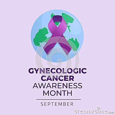 vector graphic of Gynecologic Cancer Awareness Month good for Gynecologic Cancer Awareness Month celebration. flat design. flyer Vector Illustration