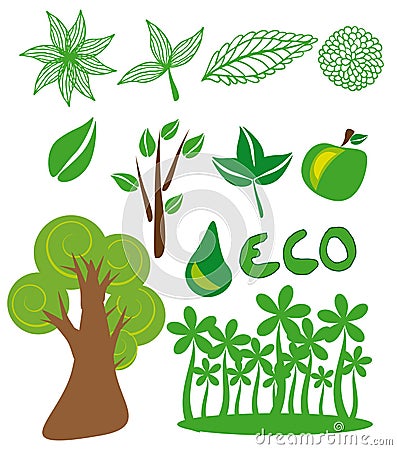 Eco symbols Vector Illustration