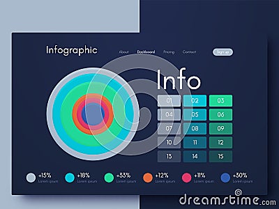 Vector graphic infographics. Template for creating mobile applications, workflow layout, diagram, banner, web design, business Stock Photo