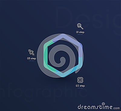 Vector graphic infographics. Template for creating web applications, workflow layout, diagram, banner, modern design, business Stock Photo