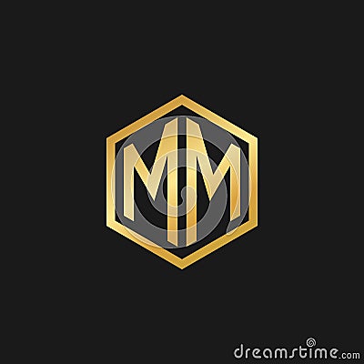 Vector Graphic Initials Letter MM Logo Design Template Vector Illustration