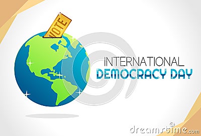 Vector graphic of international democracy day good for international democracy day celebration. Vector Illustration