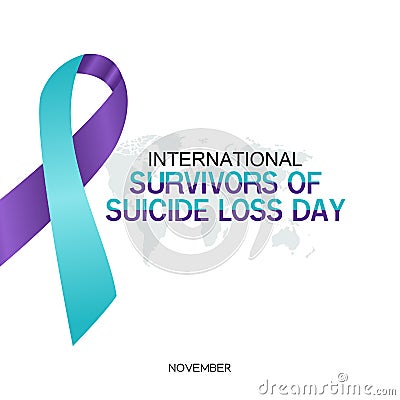 Vector graphic of International survivors suicide loss day Vector Illustration