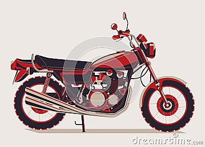 Vector graphic of a motorbike Vector Illustration
