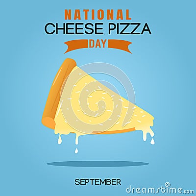 Vector graphic of national cheese pizza day good for national cheese pizza day celebration. Vector Illustration