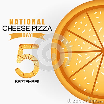 Vector graphic of national cheese pizza day good for national cheese pizza day celebration. Vector Illustration