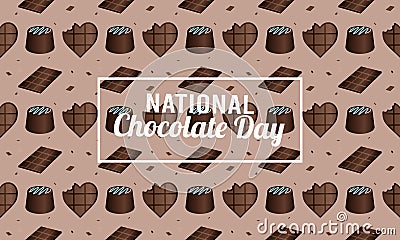 Vector graphic of national chocolate day good for national chocolate day celebration. Vector Illustration