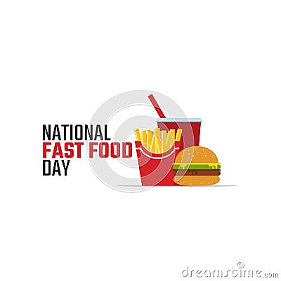 Vector graphic of national fast food day Vector Illustration